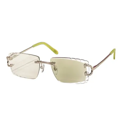 Cartier square frame glasses lavender/pink/blue silver/purple/blue gold/brown/green color Size 56口17-140