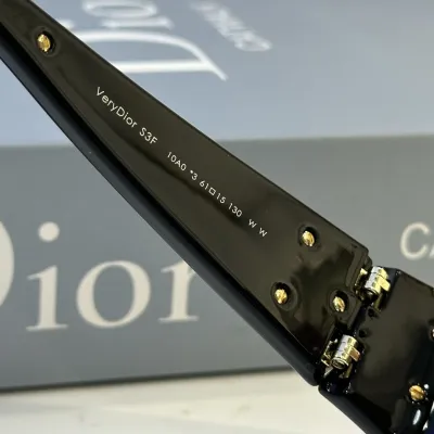 DIOR square frame glasses black/white color Size 61口15-130