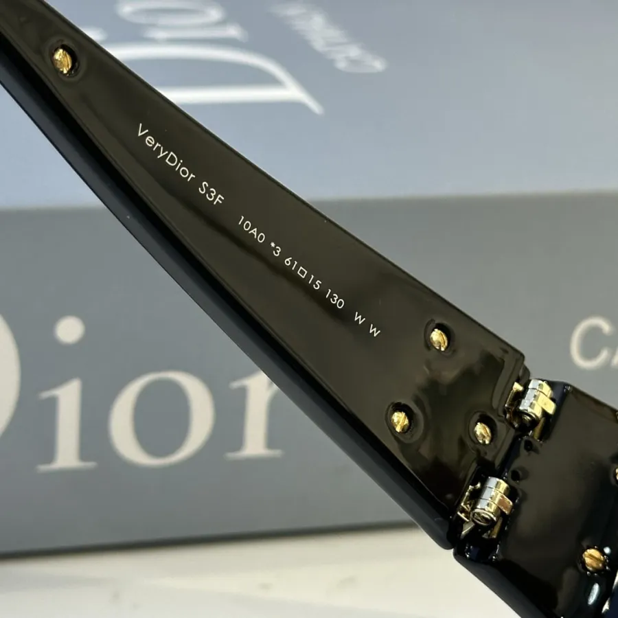 DIOR square frame glasses black/white color Size 61口15-130