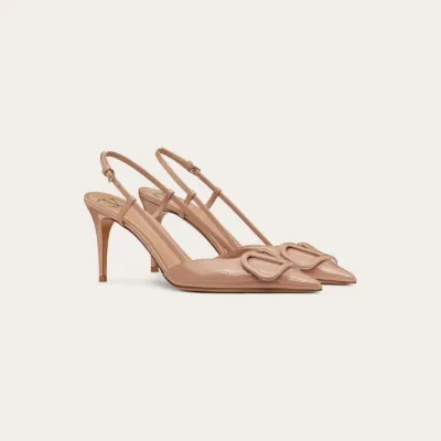 VALENTINO Patent leather strappy heels (8cm high heel)