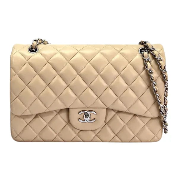 Chanel CF Wine Red / Light Yellow Quilted Lambskin Leather Crossbody Bags - Image 7