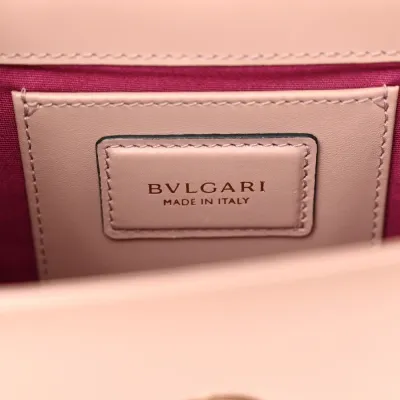 Bvlgari Mini Serpenti Forever Crossbody Bag Beige Calfskin Leather Gold Hardware