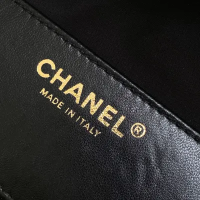 Chanel Black Quilted Shiny Calfskin Leather / Abrasive Sand Leather / Quilted Caviar Leather Shoulder Bags