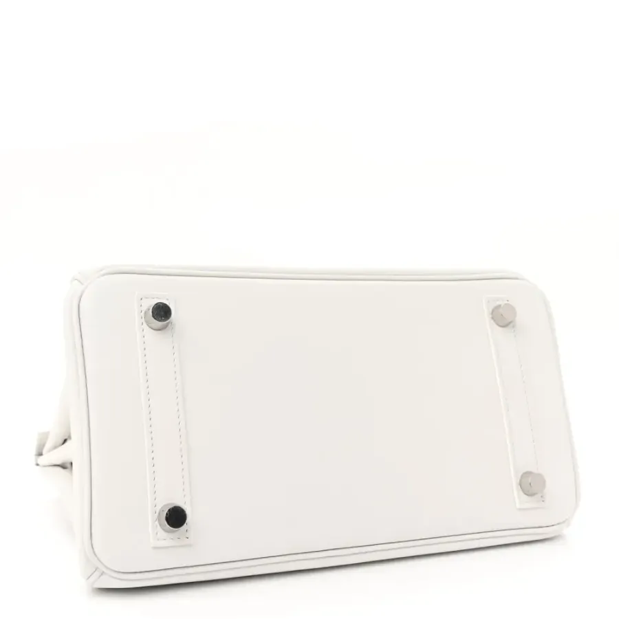 Hermès Birkin 25 New White Swift Leather Palladium Hardware