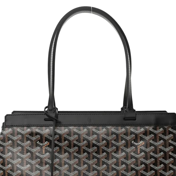 Goyard Bellechasse Biaude Tote MM Black Goyardine Canvas - Image 7