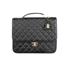 Chanel Black Quilted Caviar Leathe Backpacks