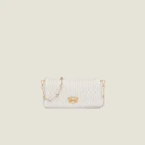 Miu Miu Quilted Lambskin Leather white Shoulder Bags