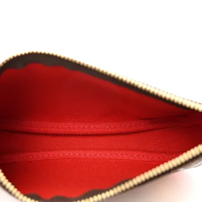 Louis Vuitton Mini Pochette Accessories 2019 Christmas Animation Damier Ebene Canvas Gold Hardware