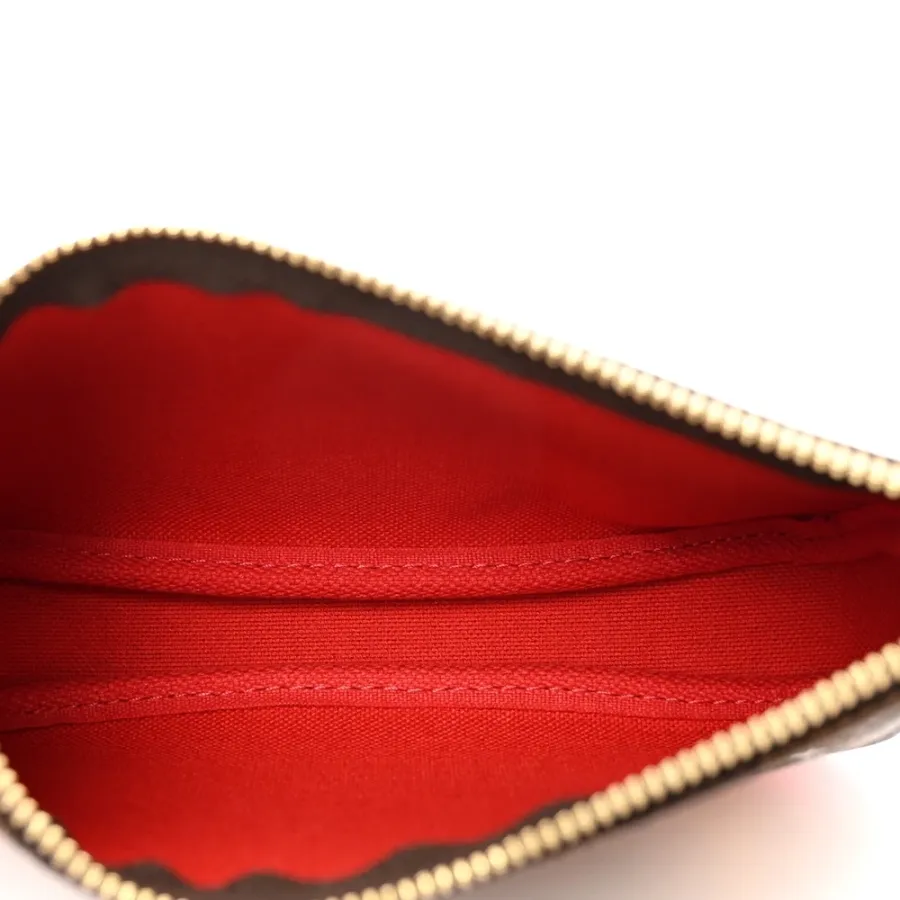 Louis Vuitton Mini Pochette Accessories 2019 Christmas Animation Damier Ebene Canvas Gold Hardware