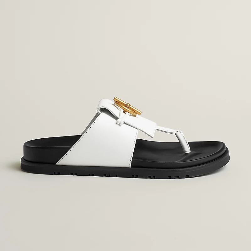 HERMES Joyce chinelos brancos