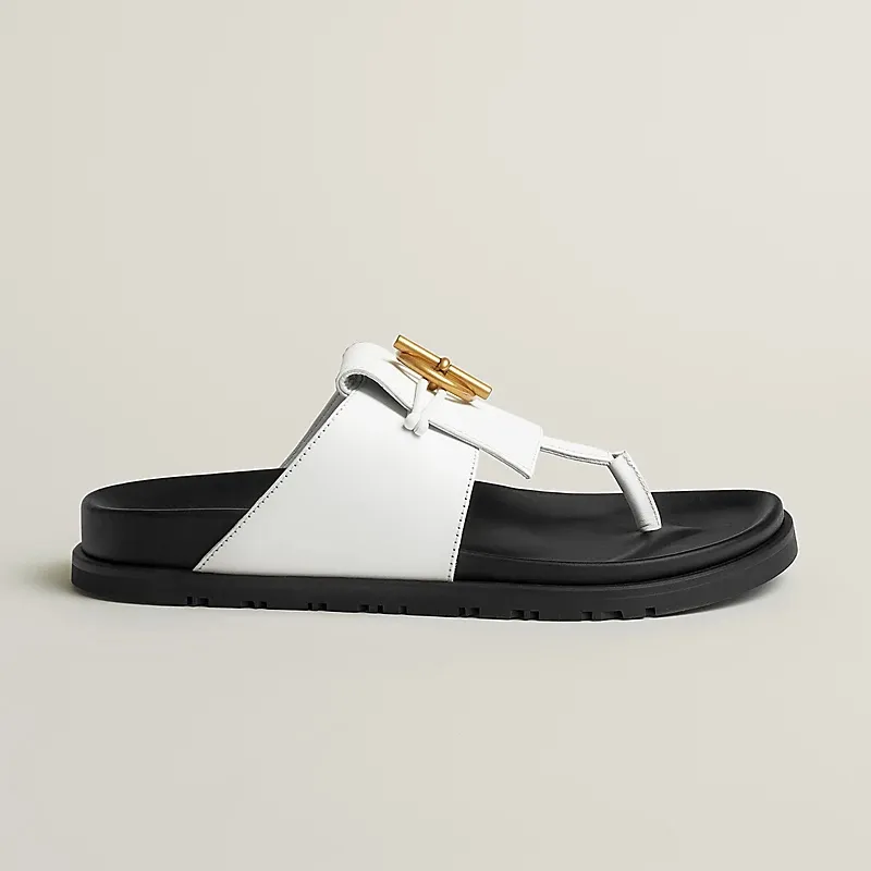 HERMES Joyce white Slippers