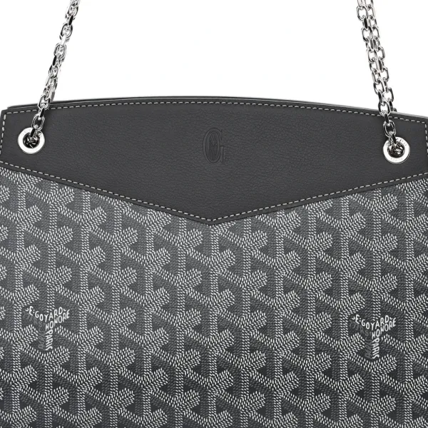 Goyard Rouette Structure PM Grey Goyardine Canvas Silver Hardware - Image 9
