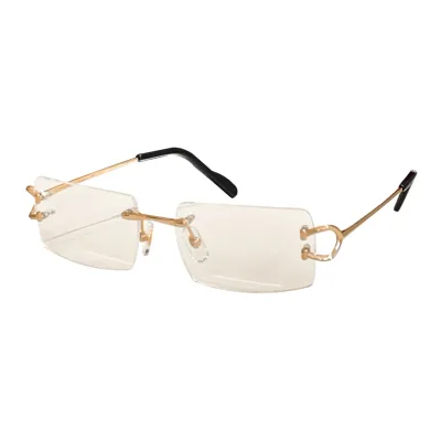 Cartier square frame glasses black silver/brown rose gold/blue silver/brown gold/black gold/silver/gold color Size 55-19-145