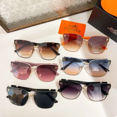 Hermès Butterfly glasses orange/green/eggplant/pink/brown/blue orange color Size 62口14-147