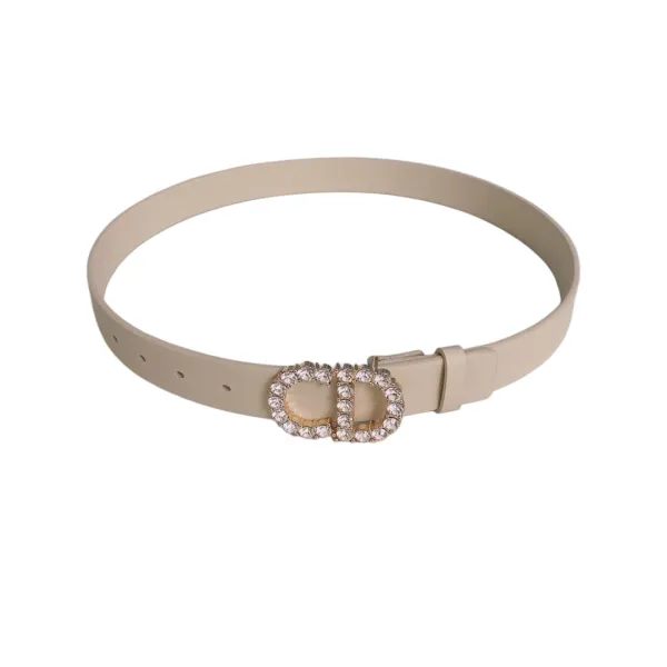 Dior Women' s 30 Montaigne Buckle With Crystals Belt In Black/Mustard/White/Blue Calfskin With Gold/Silver Hardware 30mm - Image 6