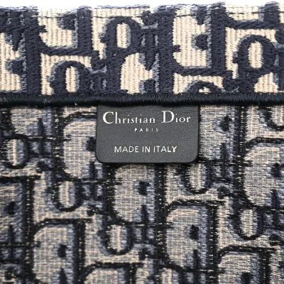 Dior Large Book Tote Blue Multicolor Oblique Canvas