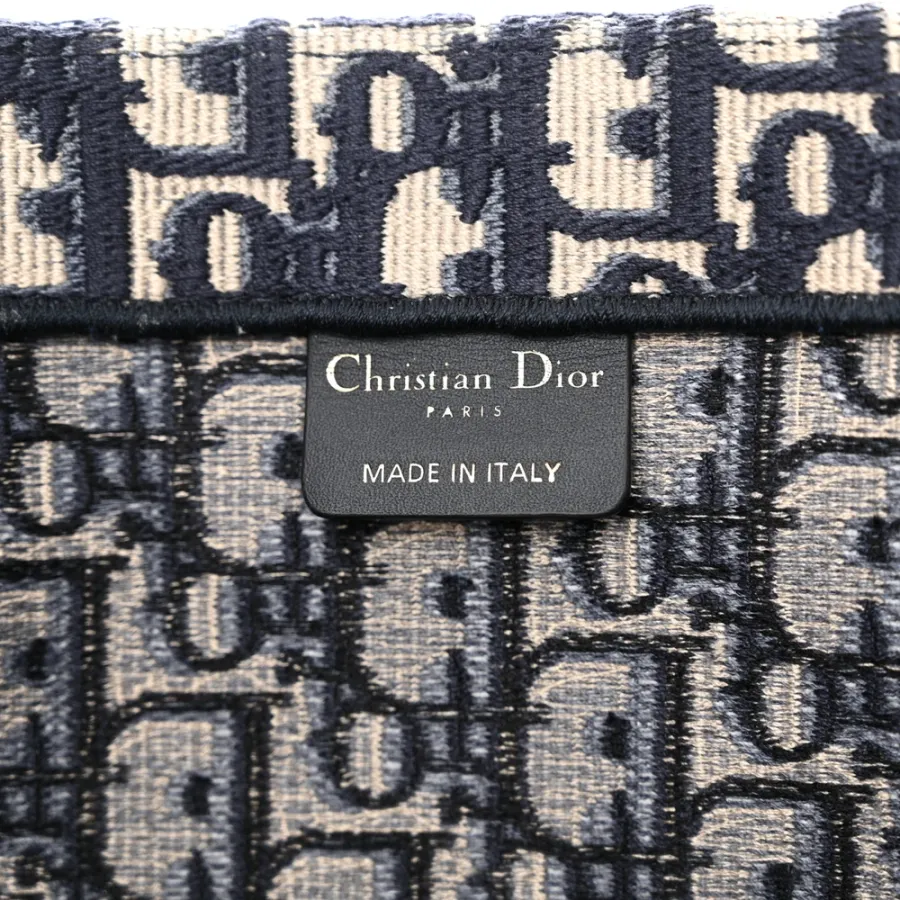 Dior Large Book Tote Blue Multicolor Oblique Canvas