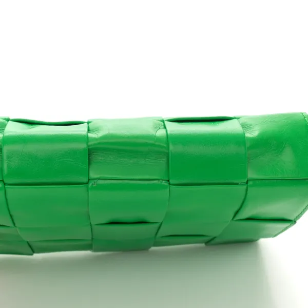 Bottega Veneta Maxi Intrecciato Small Cassette Crossbody Bag Grass Paper Calfskin Leather - Image 9