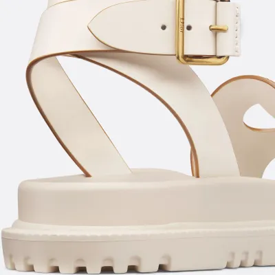 Dior white thick bottom Sandal