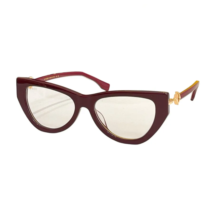 Fendi Cat Eye glasses black gold/black/red/ivory/leopard/brown white/brown leopard/black brown/brown red color Size 54口17-140