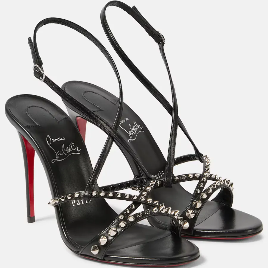 Christian Louboutin Black studded high-heeled sandals