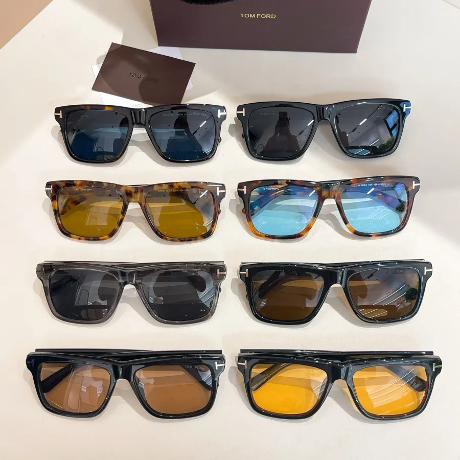Tom Ford square frame glasses leopard blue/grey/leopard mustard/black/leopard cyan/black tawny/black brown/black orange color Size 58口17-145