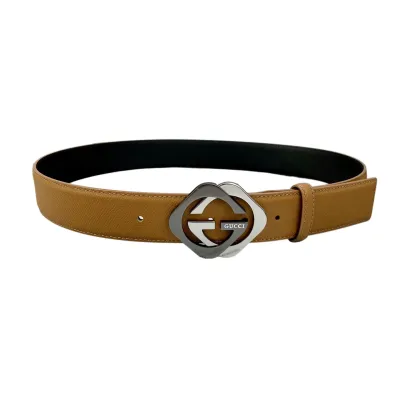 Gucci Men's Double G Buckle Belt In Brown/Red/Black/Beige Calfskin With Gold/Silver Hardware 40mm