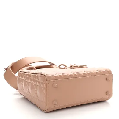 Dior Small My ABCDior Lady Dior Rose Des Vents Diamond Cannage Calfskin Leather Incognito Hardware