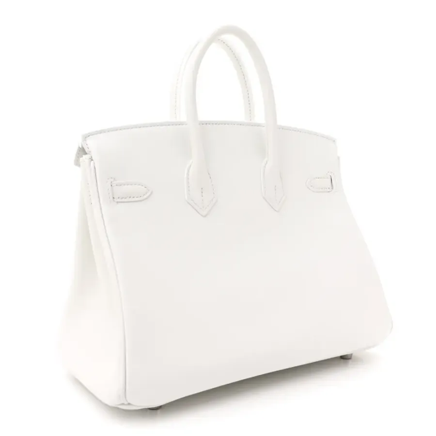 Hermès Birkin 25 New White Swift Leather Palladium Hardware