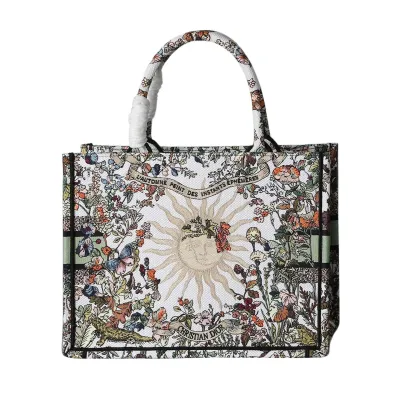 Dior Medium Dior Book Tote Ecru Multicolor 4 Saisons Automne Soleil