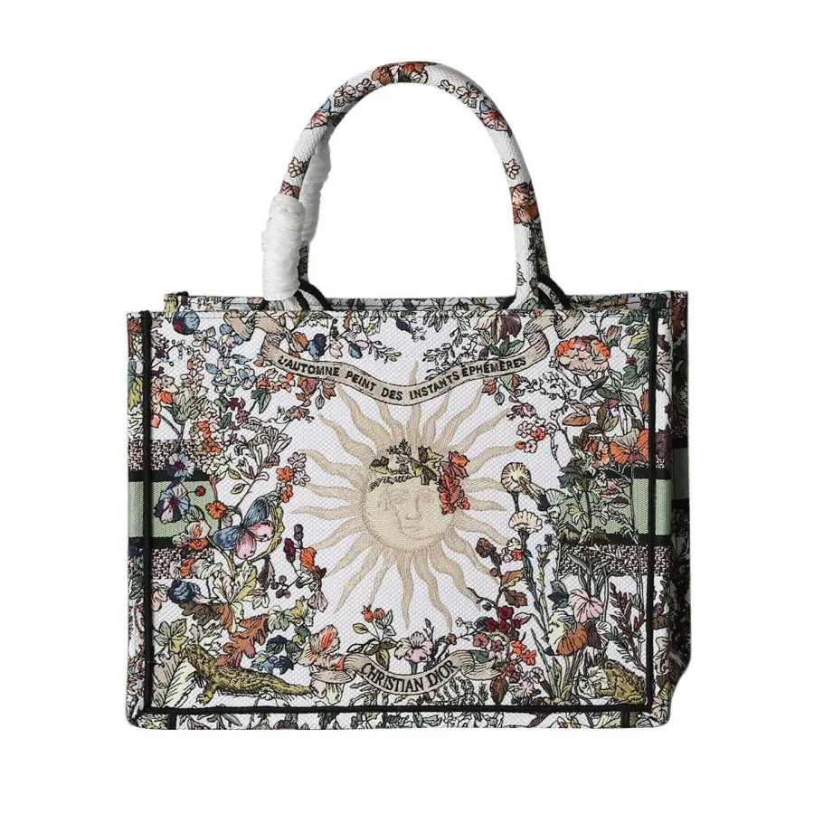 Dior Medium Dior Book Tote Ecru Multicolor 4 Saisons Automne Soleil