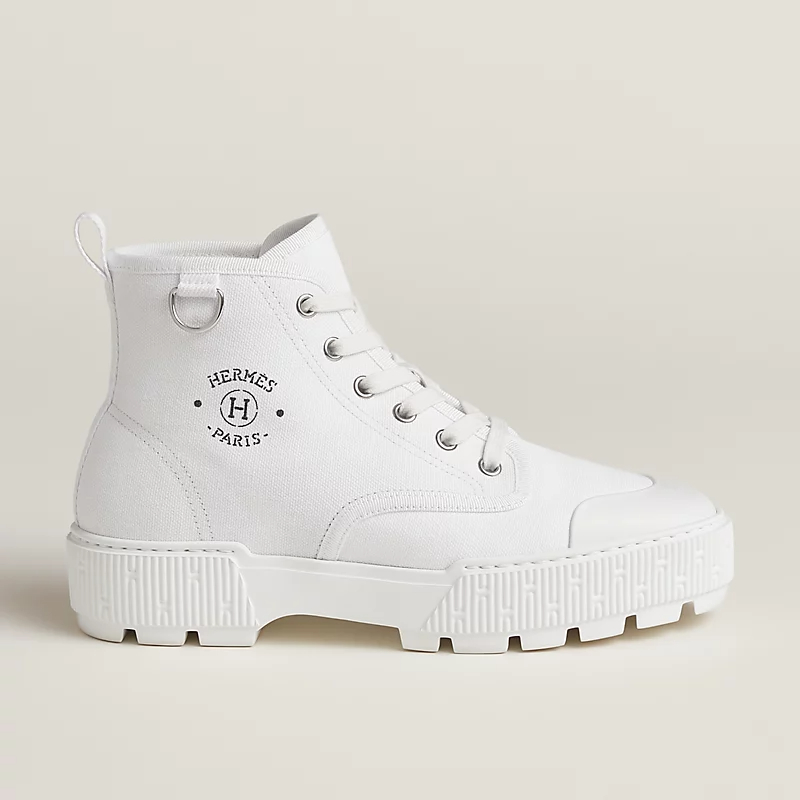 HERMES Itineraire Botas brancas de tornozelo