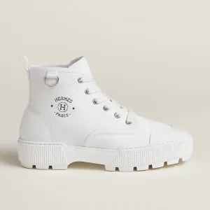HERMES Itineraire White ankle boots