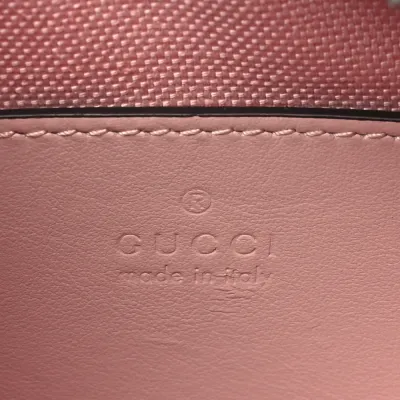 Gucci Monochrome Mini GG Marmont Chain Shoulder Bag Perfect Pink Calfskin Matelassé Leather Incognito Hardware