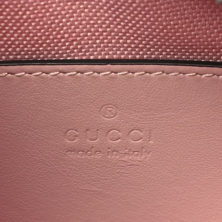 Gucci Monochrome Mini GG Marmont Chain Shoulder Bag Perfect Pink Calfskin Matelassé Leather Incognito Hardware