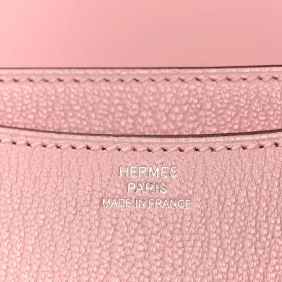 Hermès Constance 18 Rose Sakura Chèvre Mysore Leather Silver Hardware