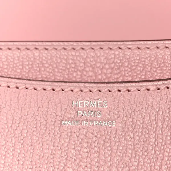Hermès Constance 18 Rose Sakura Chèvre Mysore Leather Silver Hardware - Image 2