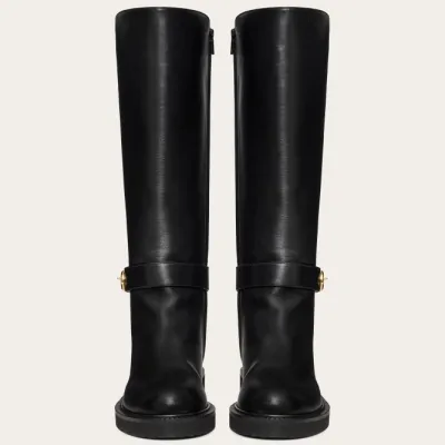 VALENTINO VLOGO LOCKER Calf leather boots (heel height 4cm)