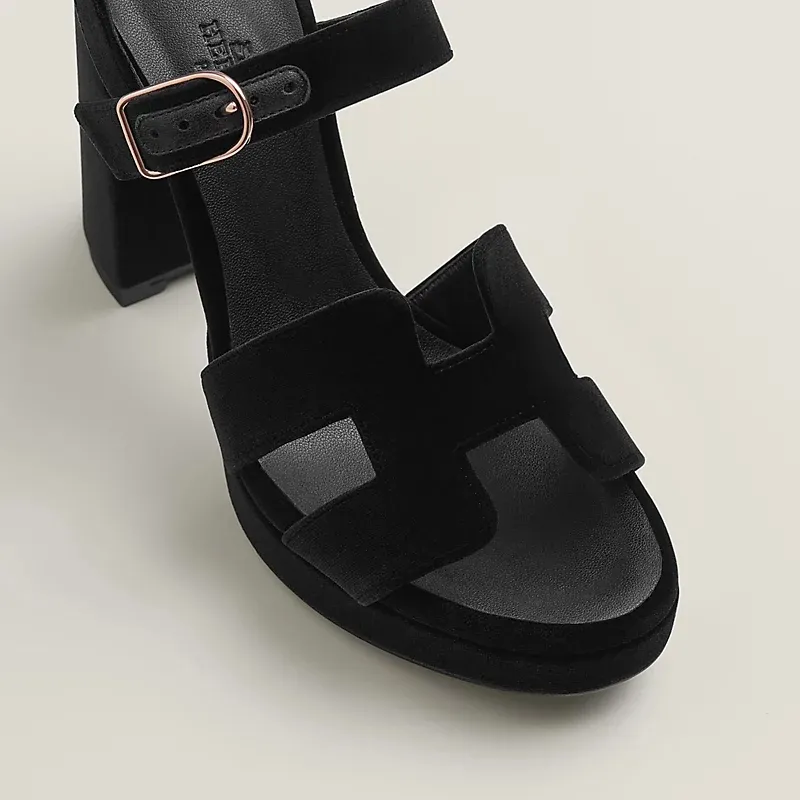 HERMES Jazz Black High Heels Sandal