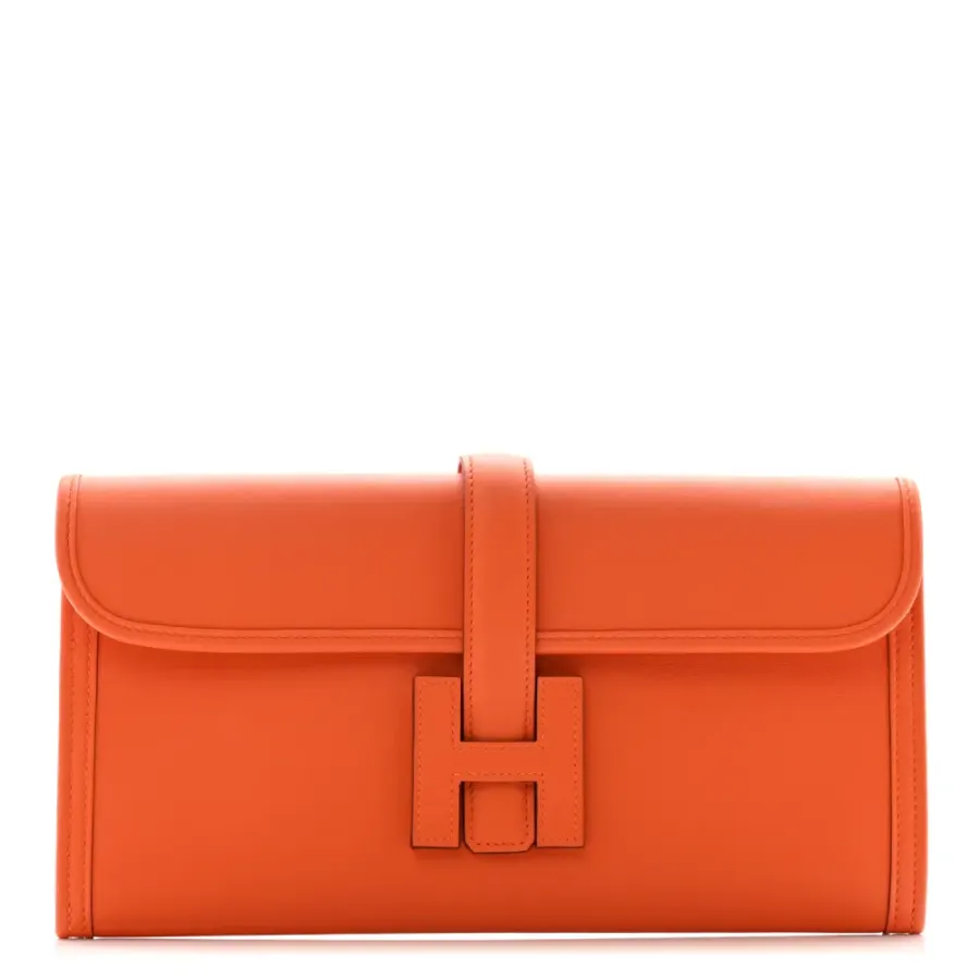 Hermès Jige Elan 29 Clutch Orange Swift Leather
