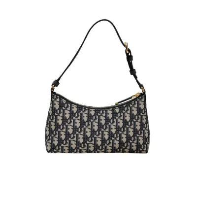 Dior 30 Montaigne Cigale Mini Bag In Blue Dior Oblique Jacquard Gold Hardware