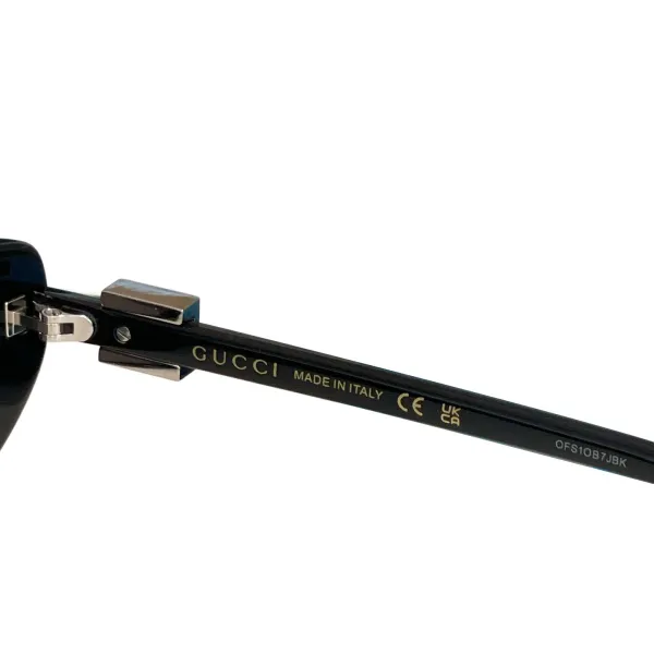 Gucci Oval glasses black silver/leopard gold color Size 52口17-140 - Image 3