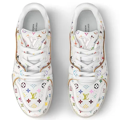 Louis Vuitton White LV patterned sneakers