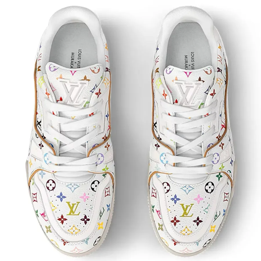 Louis Vuitton White LV patterned sneakers