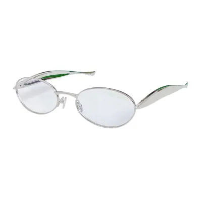 Bottega Veneta Oval glasses gold/silver/yellow/apricot/green/brown/black gold/grey silver color Size 57口21-135