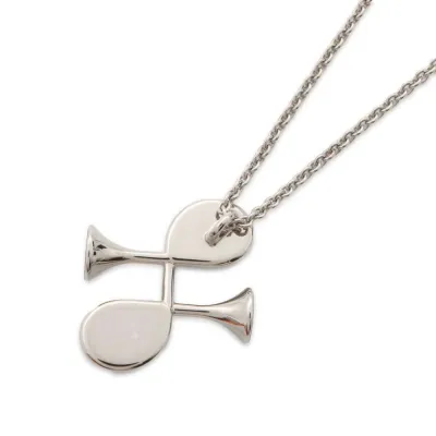 HERMES Col H Necklace Gray