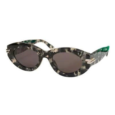 Bottega Veneta Oval glasses black/pink/green white/leopard/grey black/black brown color Size 132口1-120