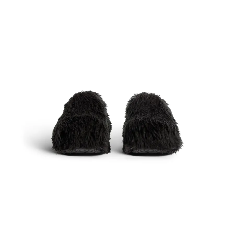 BALENCIAGA Faux fur Muller shoes Slippers