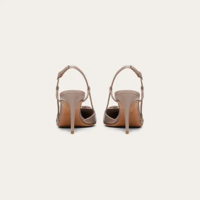 VALENTINO Calf leather strappy heels (8cm high heel)