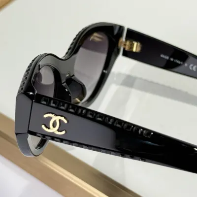 CHANEL glasses black color size 56口17-140